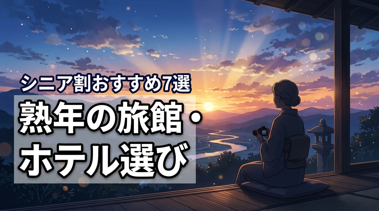 熟年の旅行で旅館やホテルを選ぶ基準は？シニア割があるおすすめの宿7選
